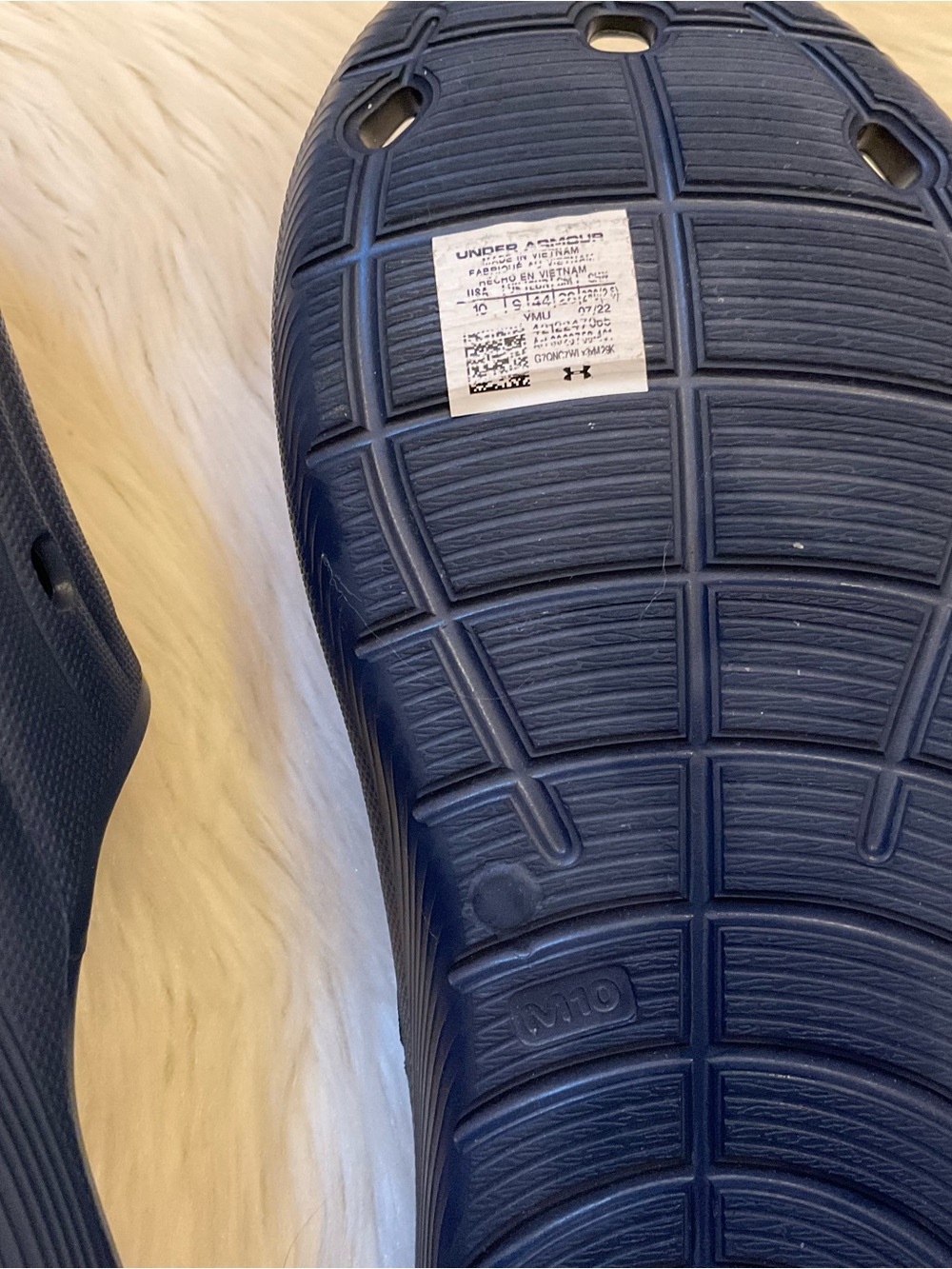 Under Armour Men’s Navy Blue Slides - Size 10 - Picture 10 of 10